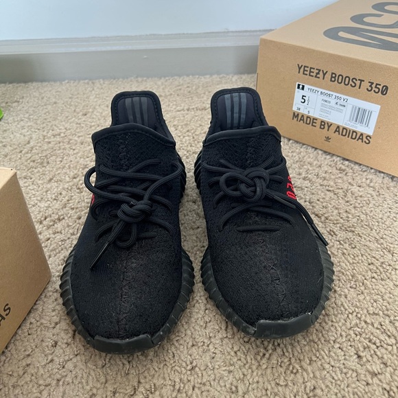 Adidas Yeezy Boost 350 V2 Black with Red Detail